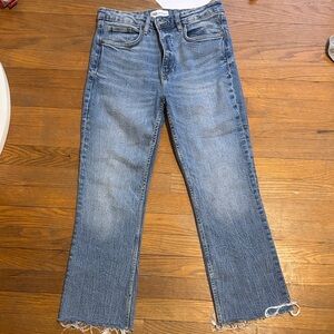 Zara Blue Ankle Cropped Jeans